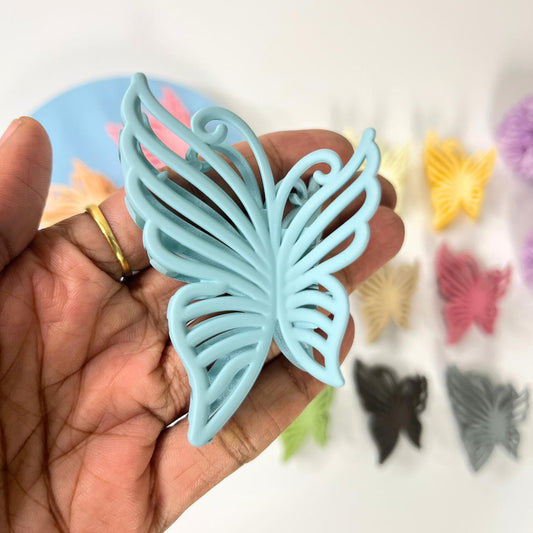Matte Butterfly Hair Claw Clip