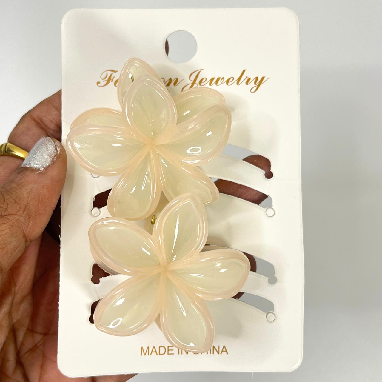 Floral Hair Clip Set (2 Pieces) - Small
