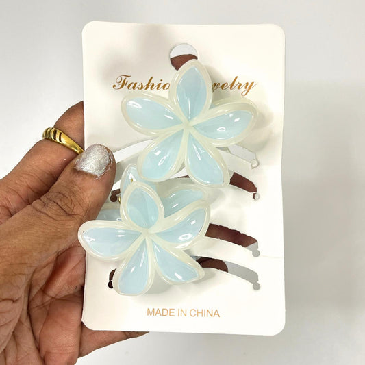 Floral Hair Clip Set (2 Pieces) - Small