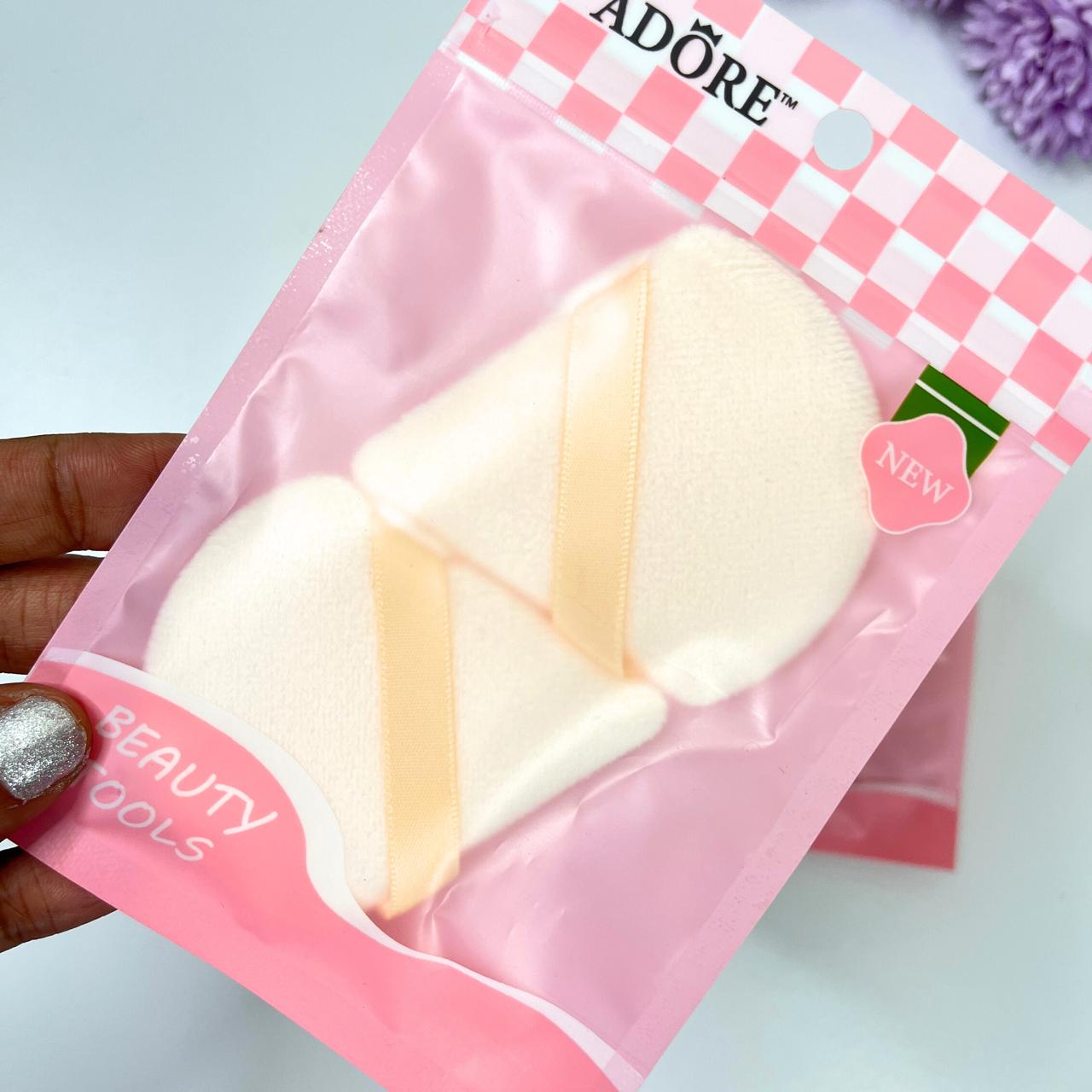 Soft Velour Makeup Powder Puff Set