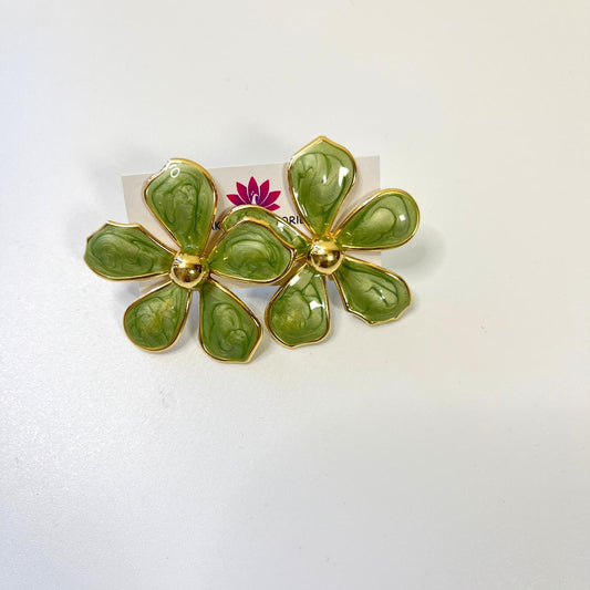 Marble Bloom Statement Earrings