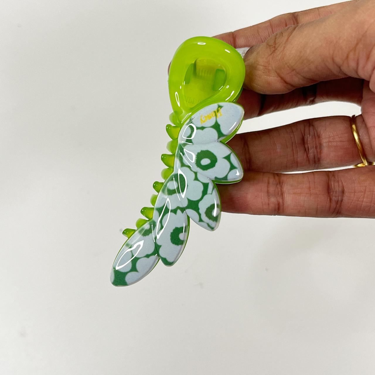 Floral Lobster banana clip