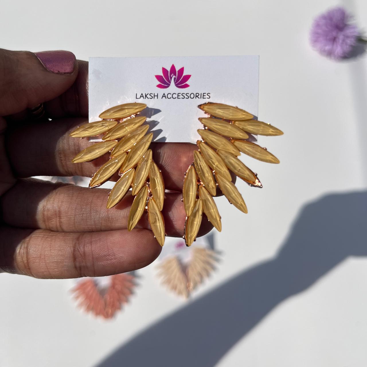 Leaf Cascade Statement Earrings