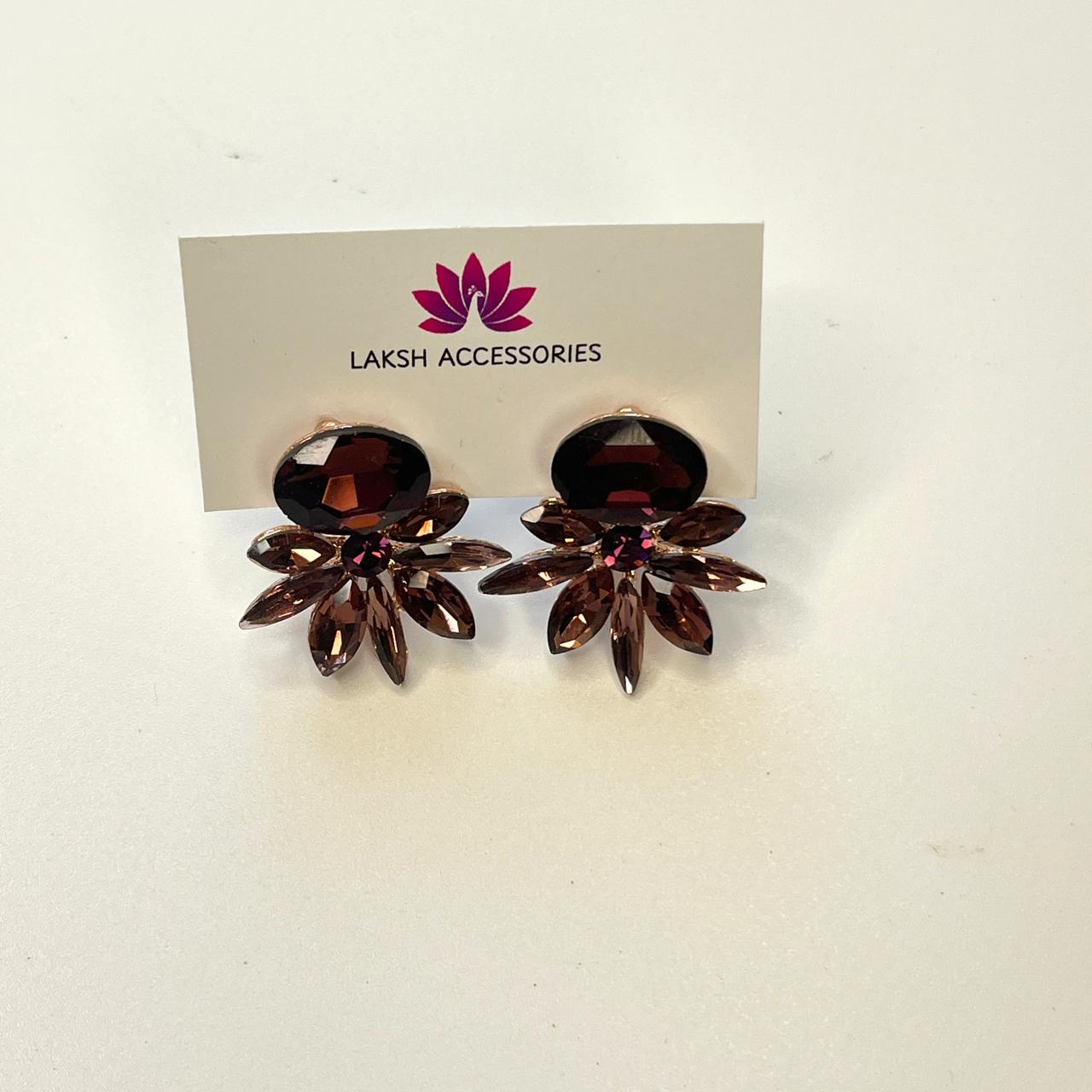 Sparkling Crystal Petal Earrings