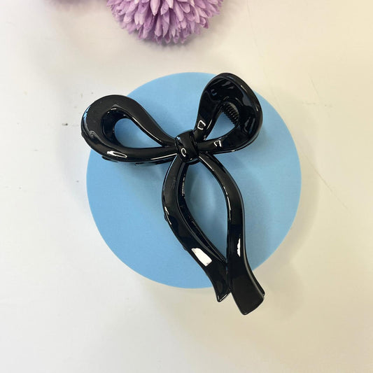 Glossy Bow Claw Hair Clip 🎀✨