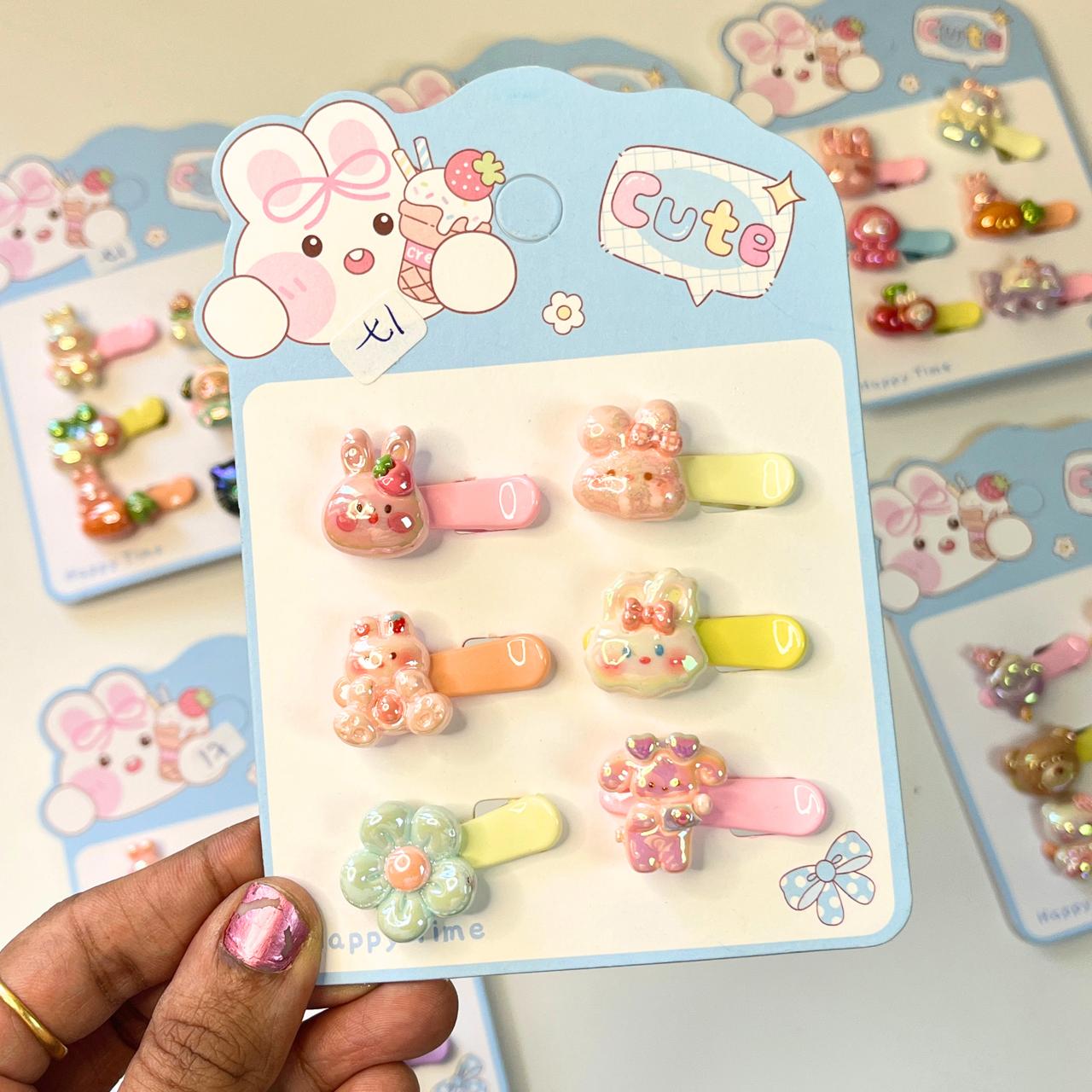 Cute Pop Mini Hair Clips Set π (pack of 6)