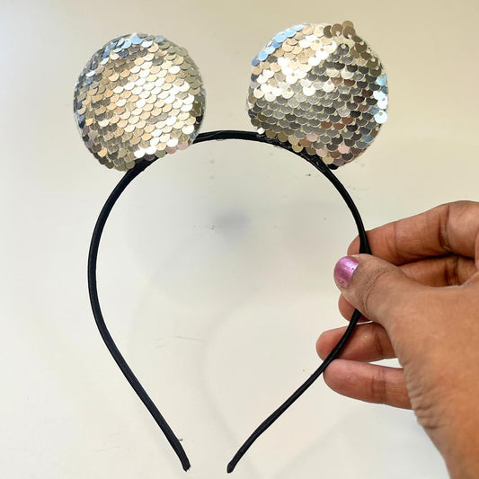 Sequin Mouse Ear Headband β¨π