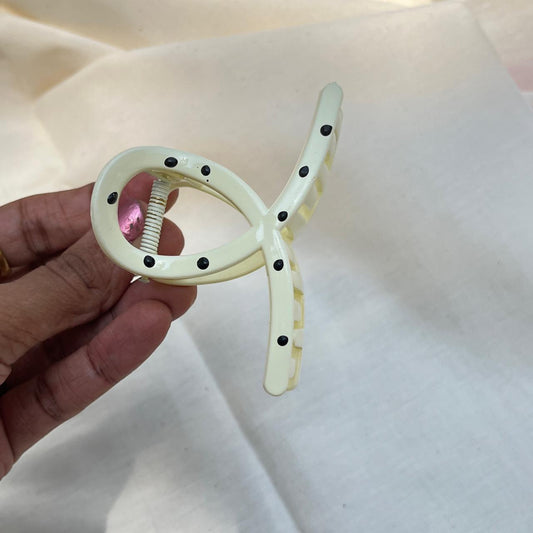 Polka Dot Medium Claw Hair Clip