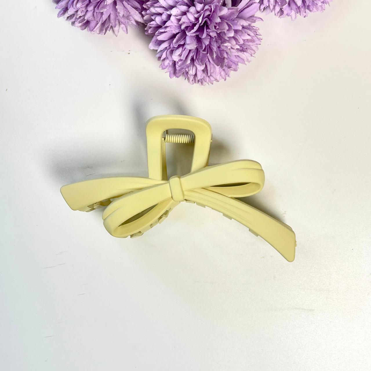 Pastel Bow Shape Claw Hair Clip - Large