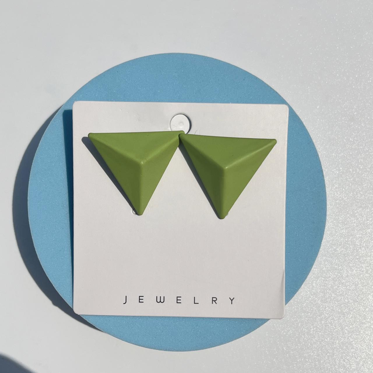 Geometric Triangle Stud Earrings – Minimal Statement Pair