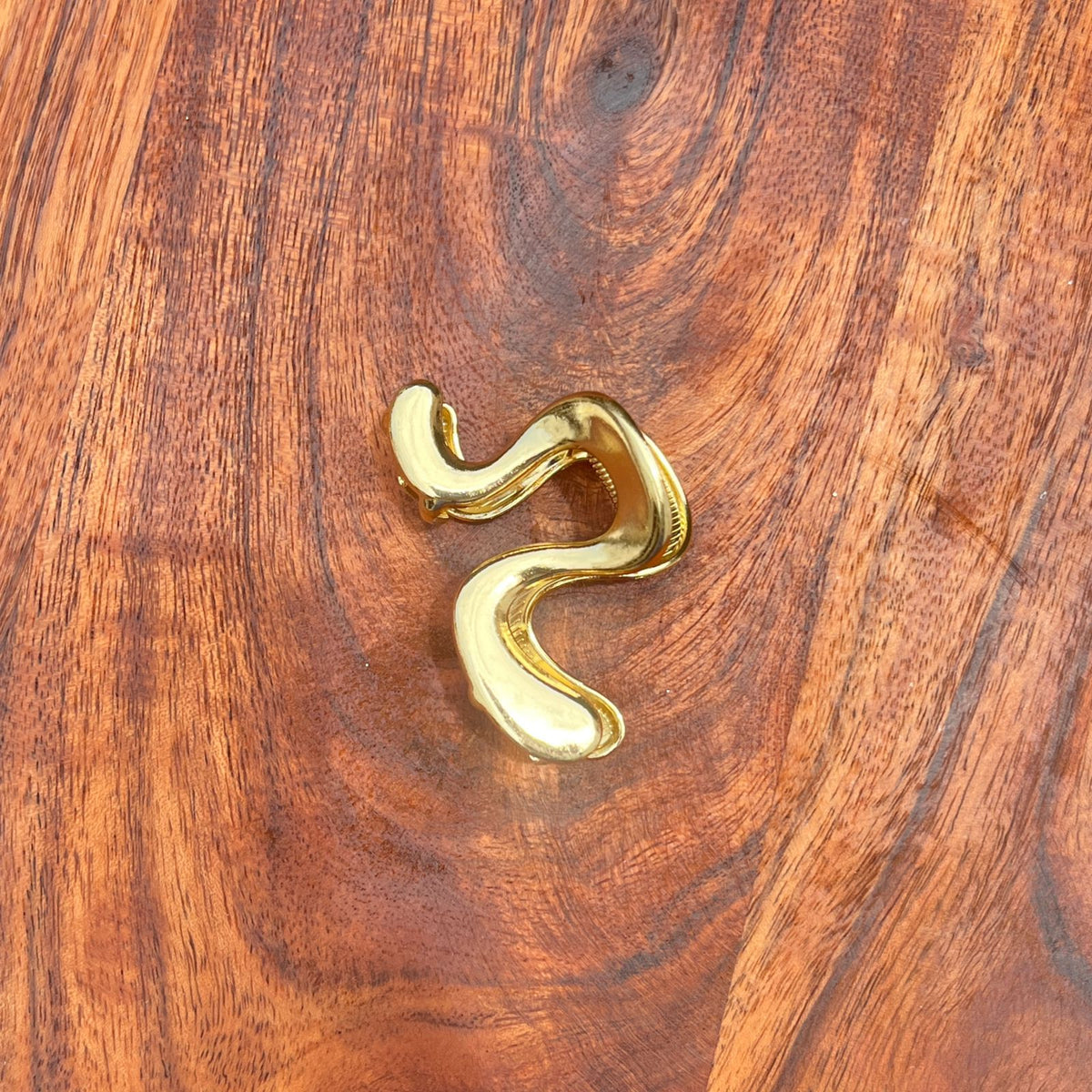 Twist Curve Metallic Claw Hair Clip – Gold & Silver