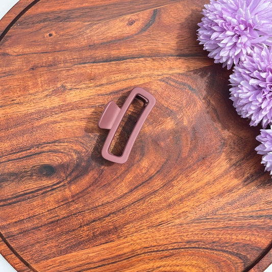 Matte Minimal Rectangle Claw Clip - Medium