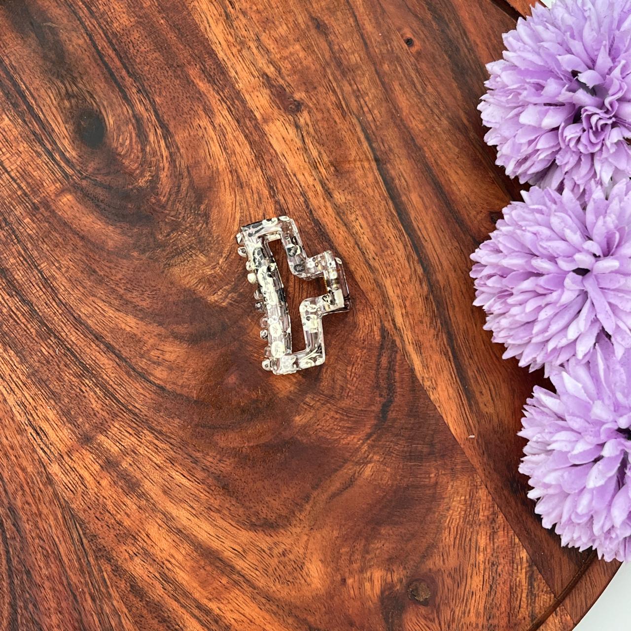 Boefini Floral Transparent Hair Clutcher - small to medium