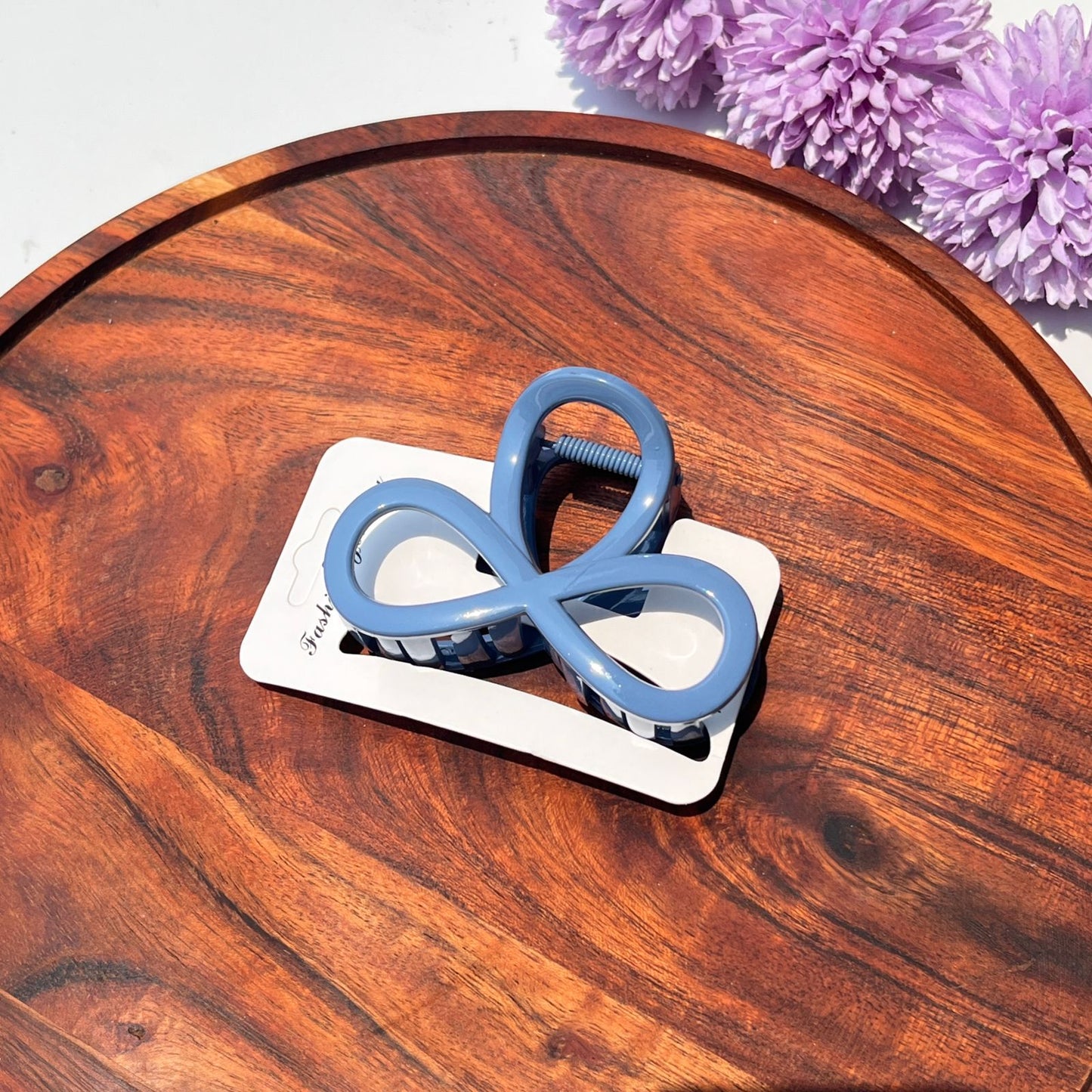 Dark tone Loop Bow Claw Clip - 8cm