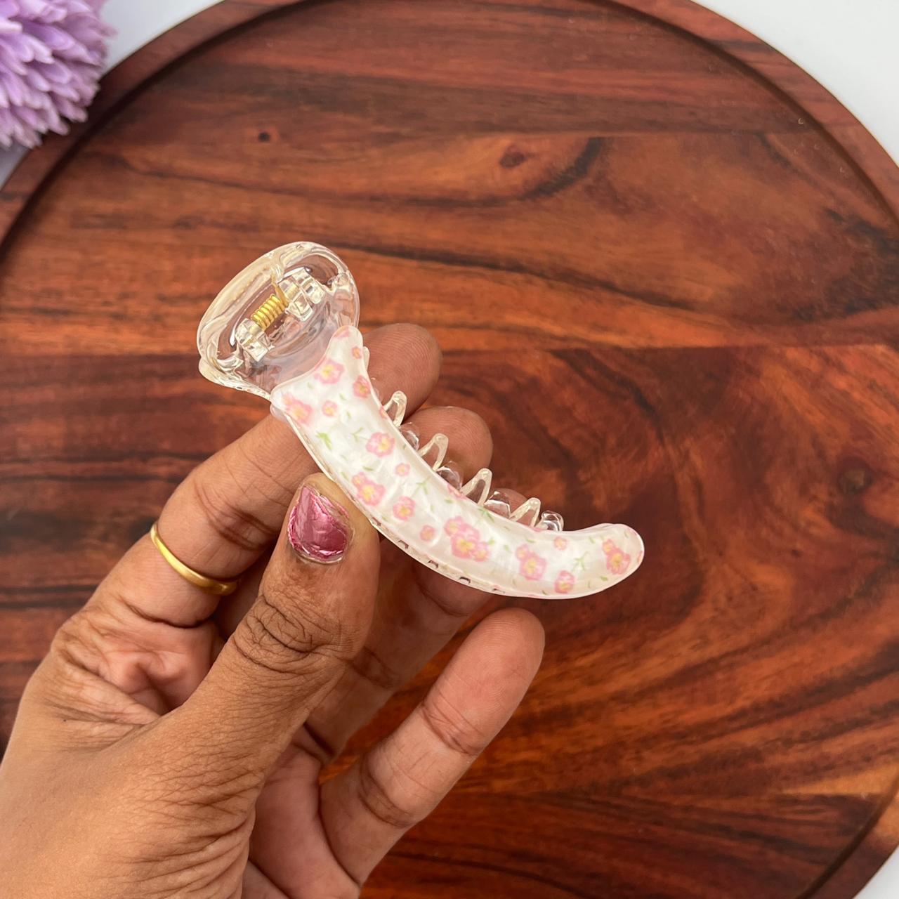 Floral Mist Banana Claw Clip - Medium 8cm