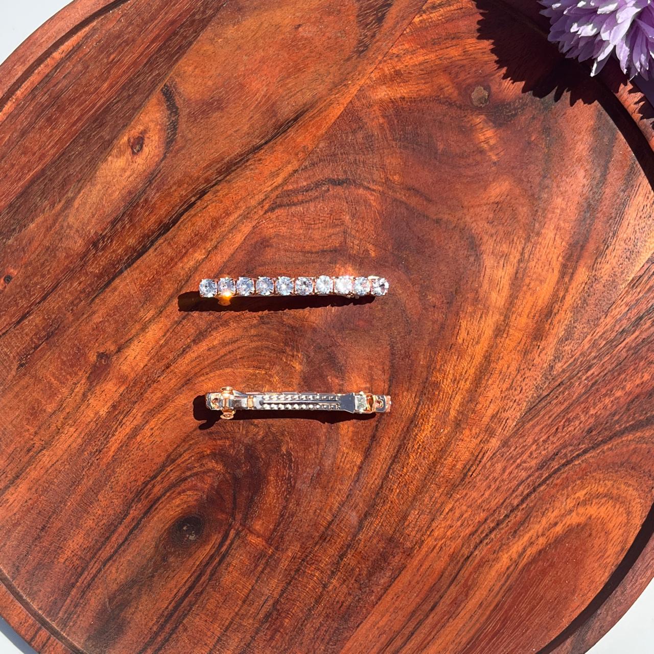 Celeste Crystal Barrette Clip - Medium 6.5cm
