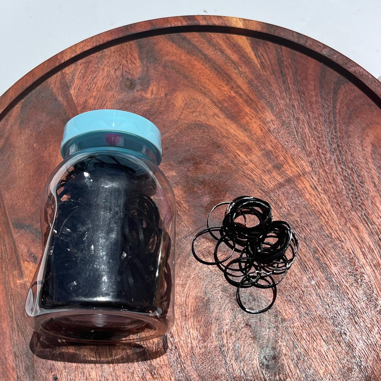 Disco Rubber Band Hair Elastics Jar (1 Jar)