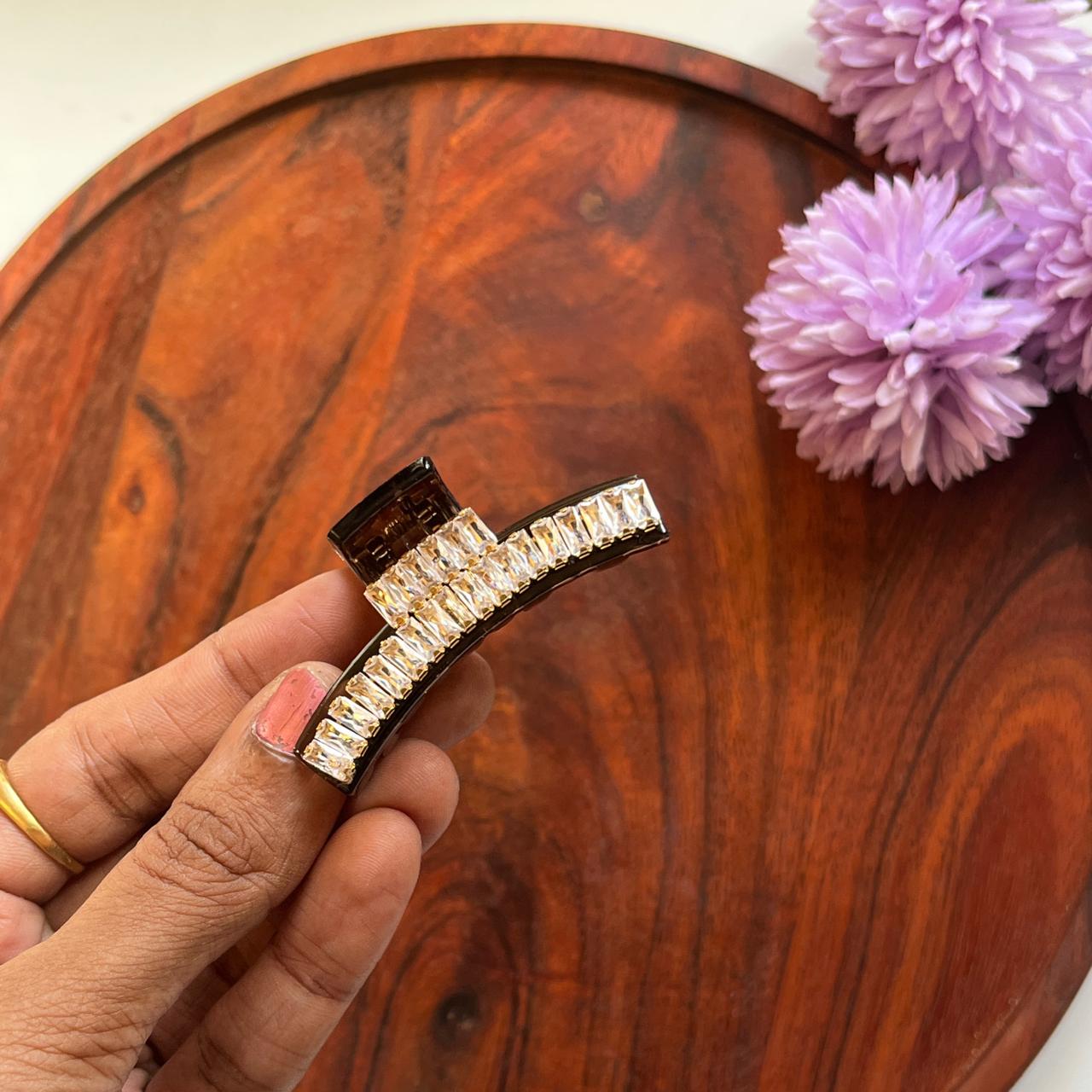 Crystal Arc Luxe Claw Clip - 6cm Medium