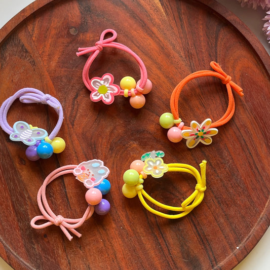 Cute Cartoon Charm Hair Tie - Pack of 1