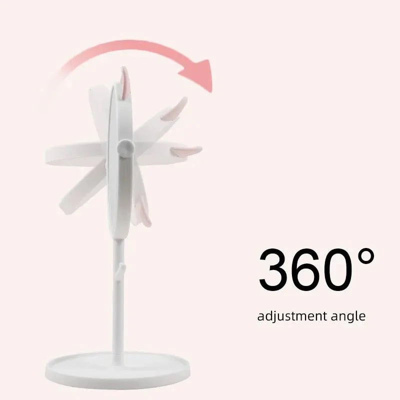 Cute Cat Ear Vanity Mirror – Tabletop Makeup Mirror with Stand