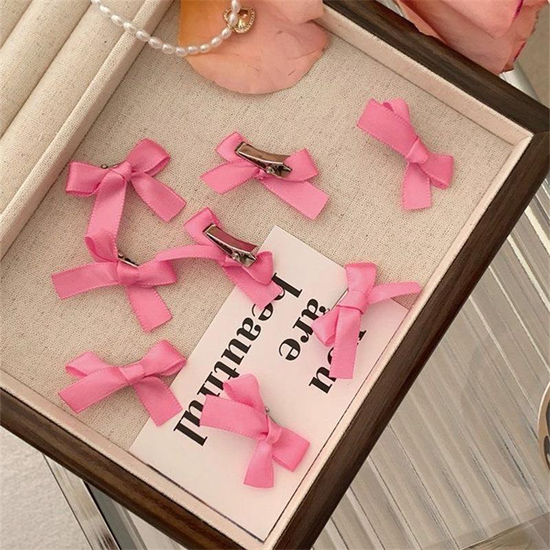 Satin Bow Mini Hair Clips – Pack of 10