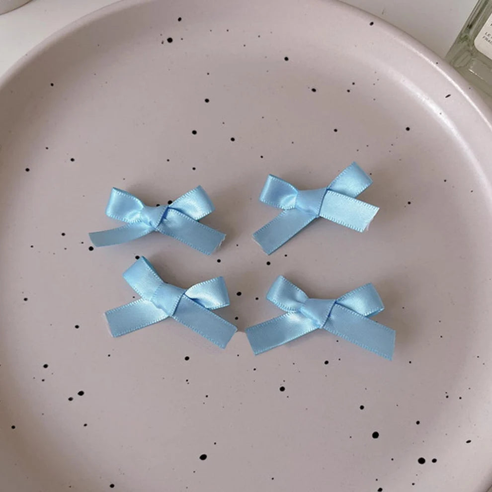 Satin Bow Mini Hair Clips – Pack of 10