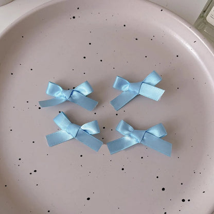 Satin Bow Mini Hair Clips – Pack of 10