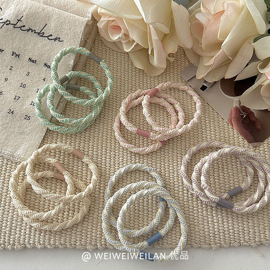Pastel Braided Hair Bands - Set of 2