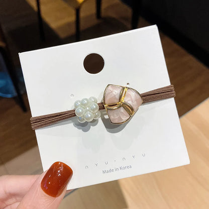 Elegant Pearl Accent Hair Tie- Pack of 1