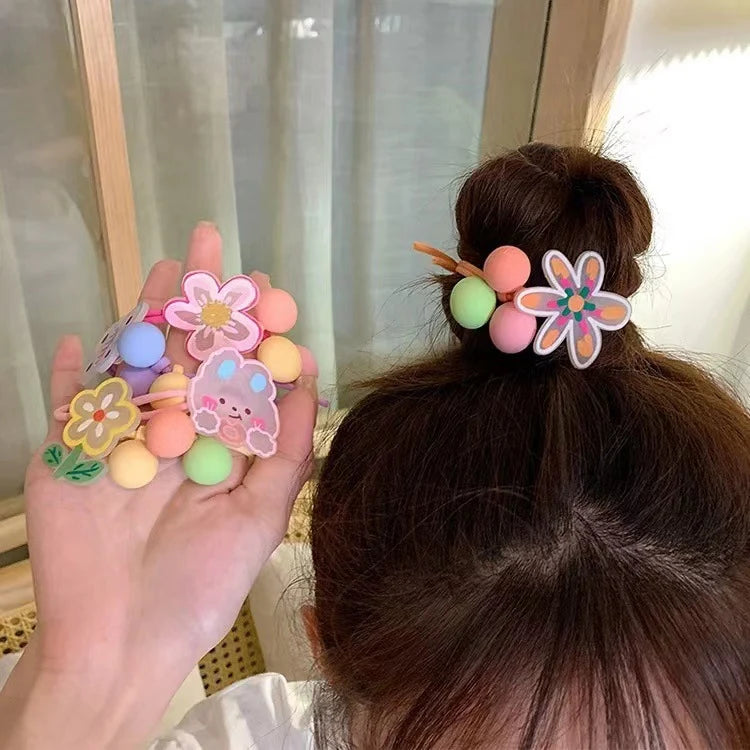Cute Cartoon Charm Hair Tie -  Pack of 1
