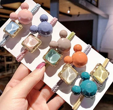 Pastel Gemstone Charm Hair Tie -  Pack of 1