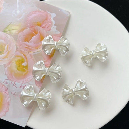 Pearl Bow Mini Hair Clips – Set of 3