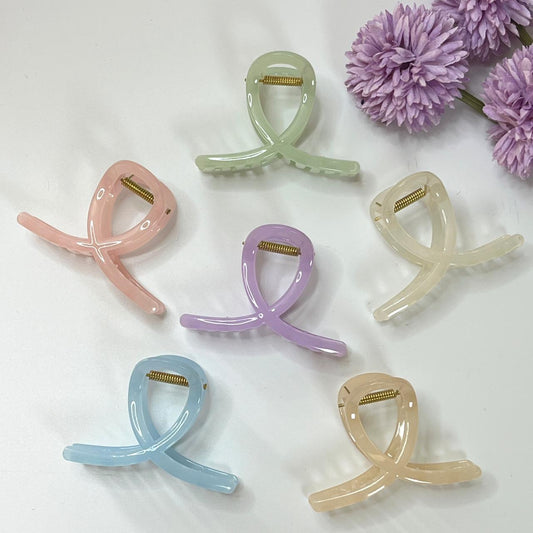 Pastel Loop knot Hair Claw Clip