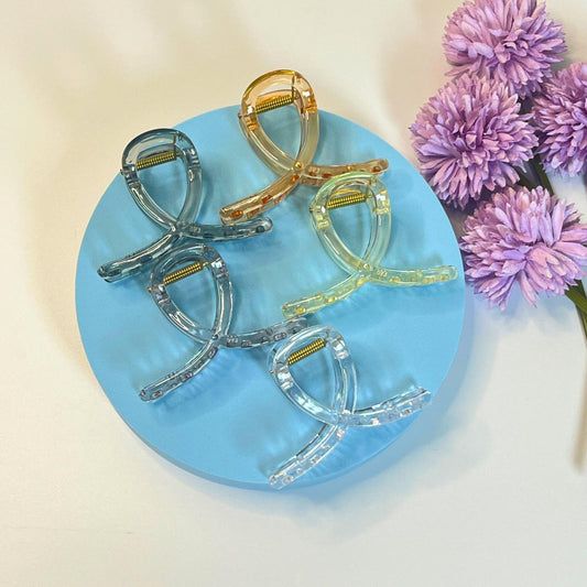 Crystal Clear Acrylic Hair Claw - Medium
