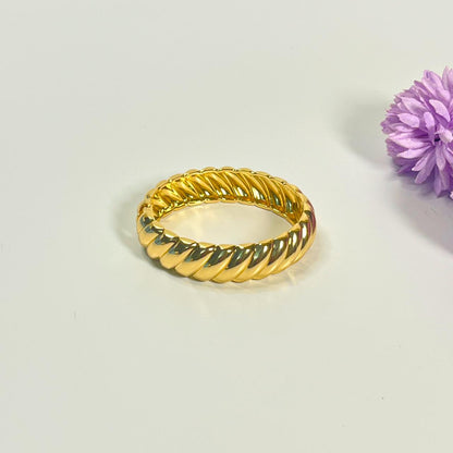 Golden Twist Bangle Bracelet