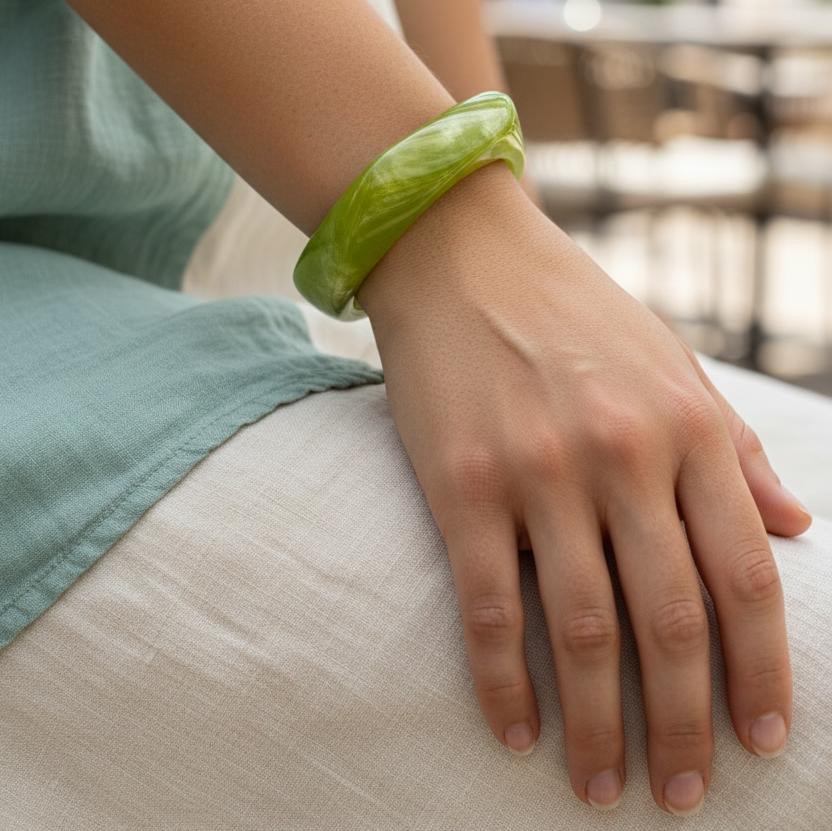 Lime Gloss Statement Bangle