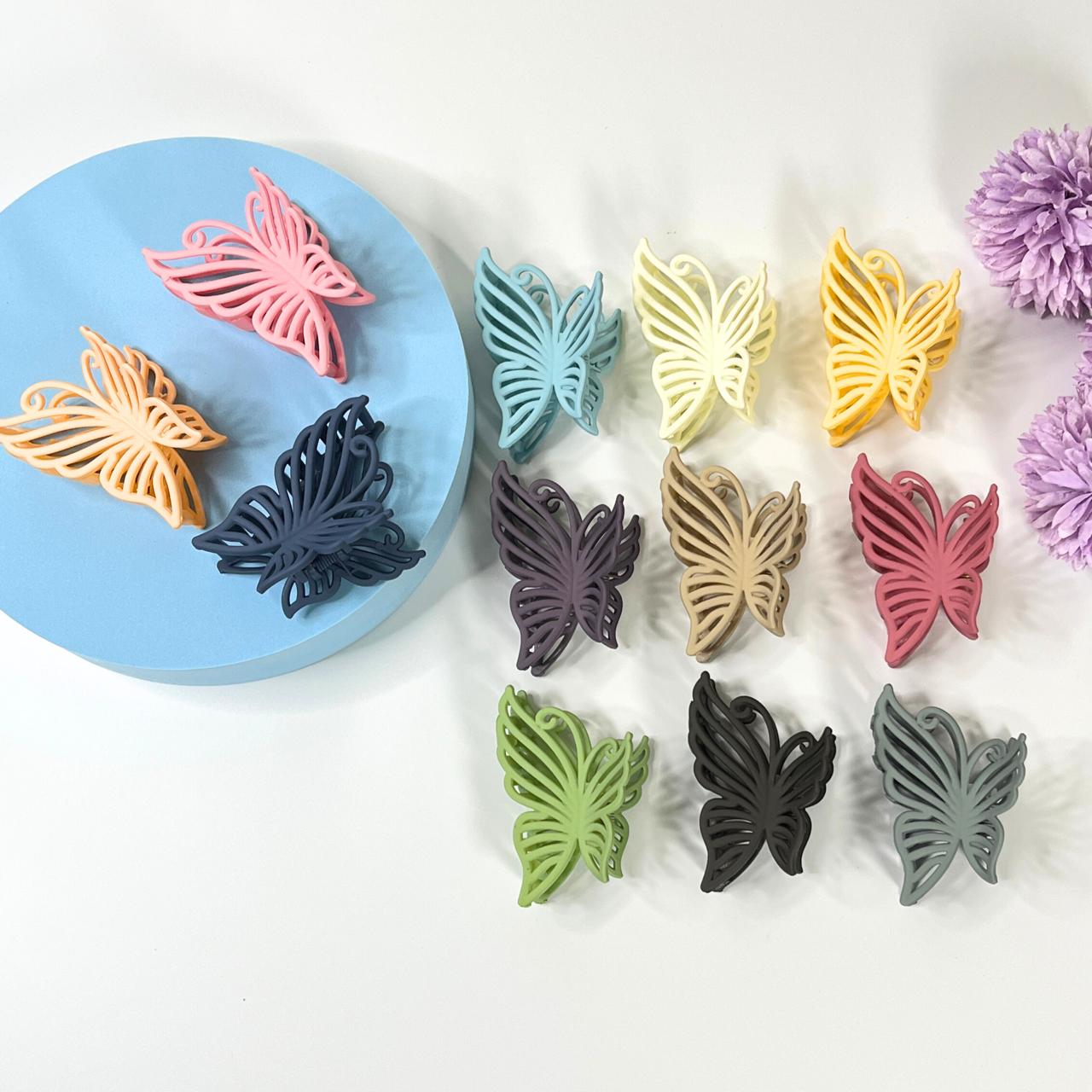 Matte Butterfly Hair Claw Clip