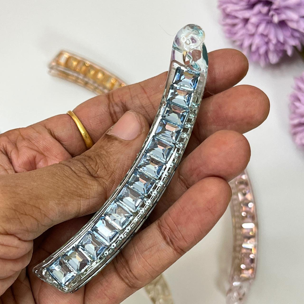 Crystal Stone Elegant Hair Banana Clip