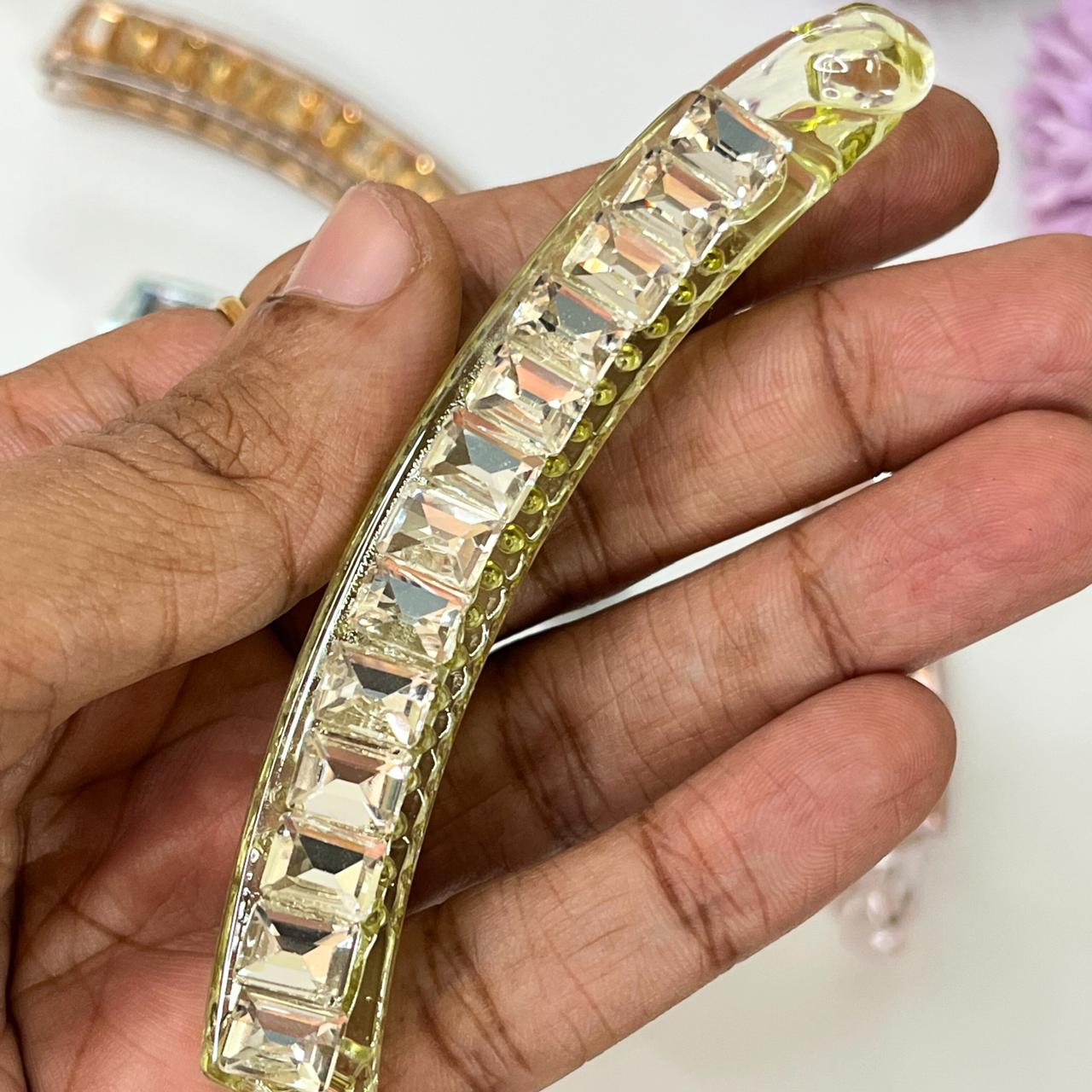 Crystal Stone Elegant Hair Banana Clip