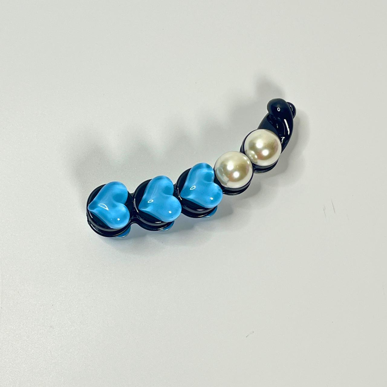 Pearl Heart Hair Banana Clip