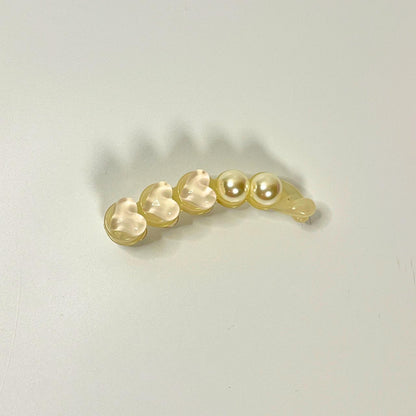 Pearl Heart Hair Banana Clip
