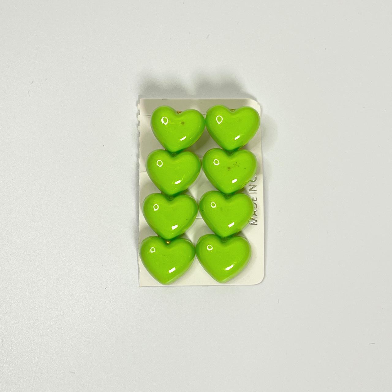 Glossy Heart Hair Clips