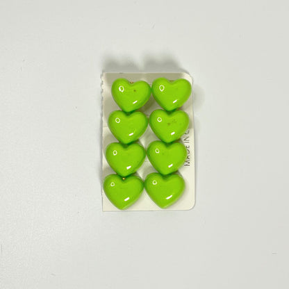 Glossy Heart Hair Clips
