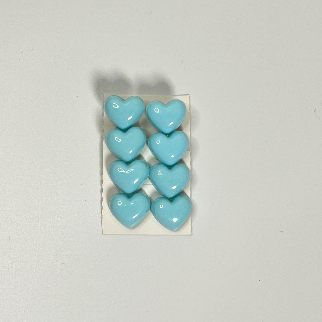 Glossy Heart Hair Clips
