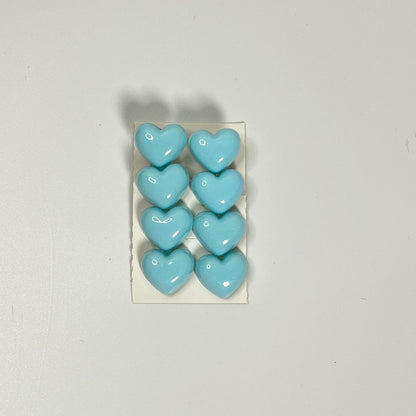 Glossy Heart Hair Clips