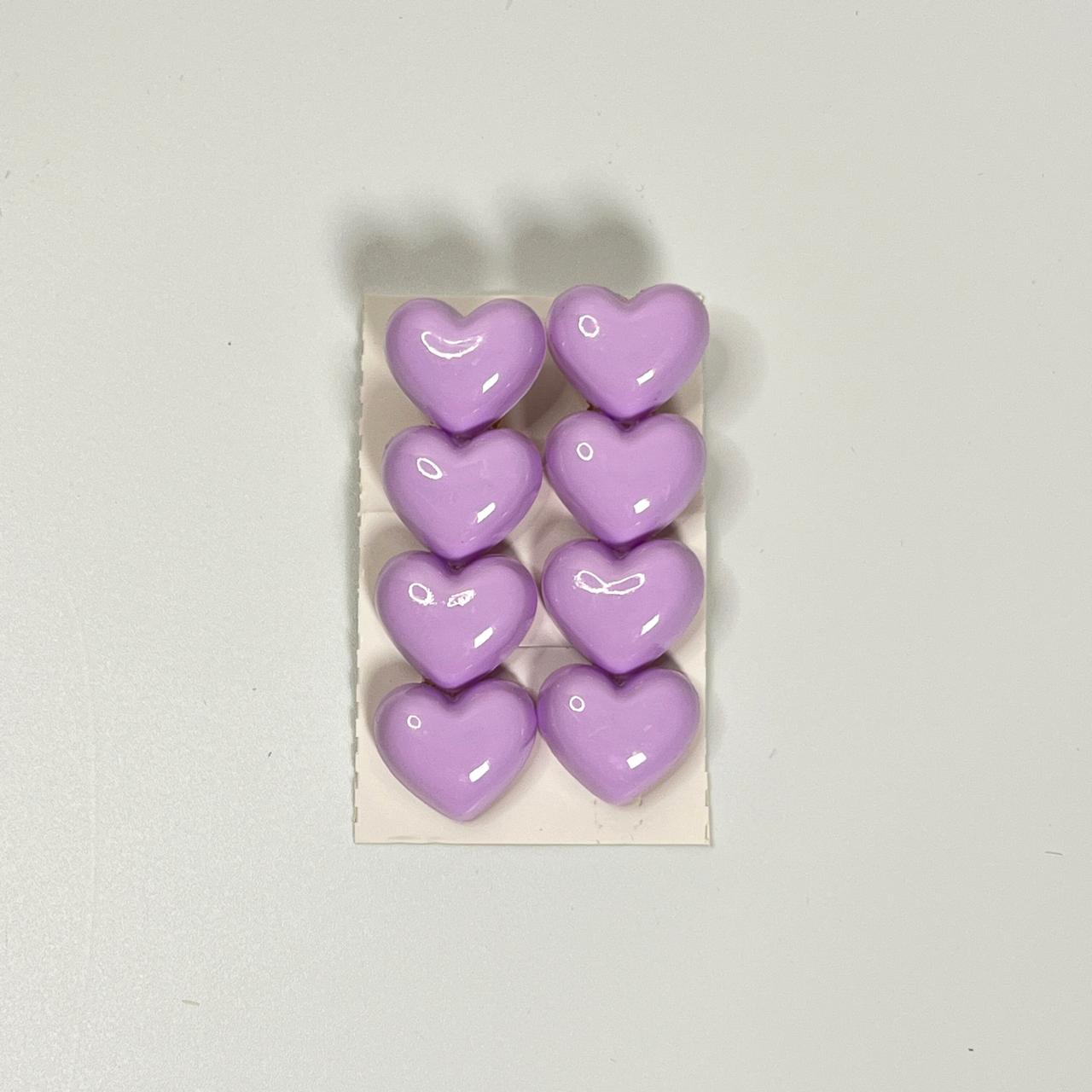 Glossy Heart Hair Clips
