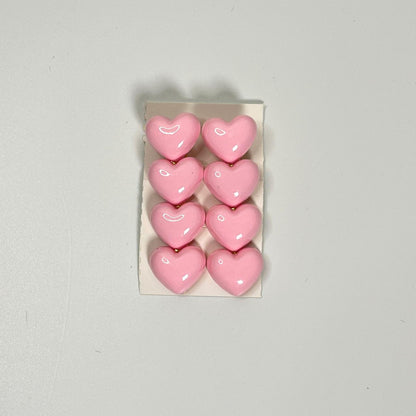 Glossy Heart Hair Clips