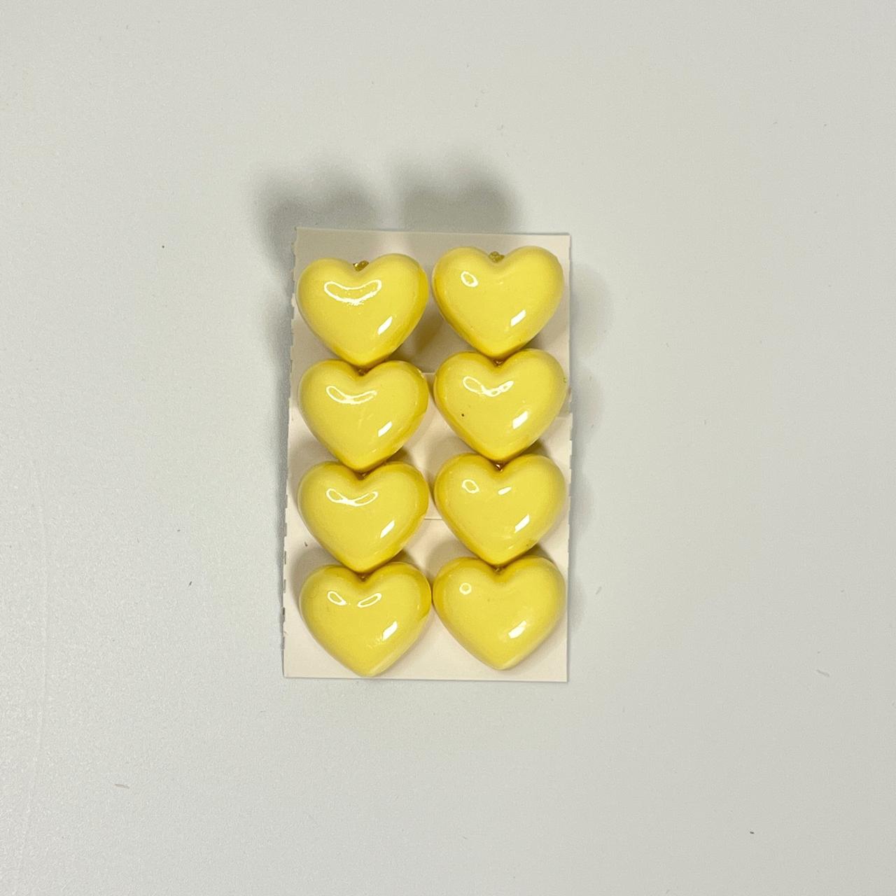 Glossy Heart Hair Clips