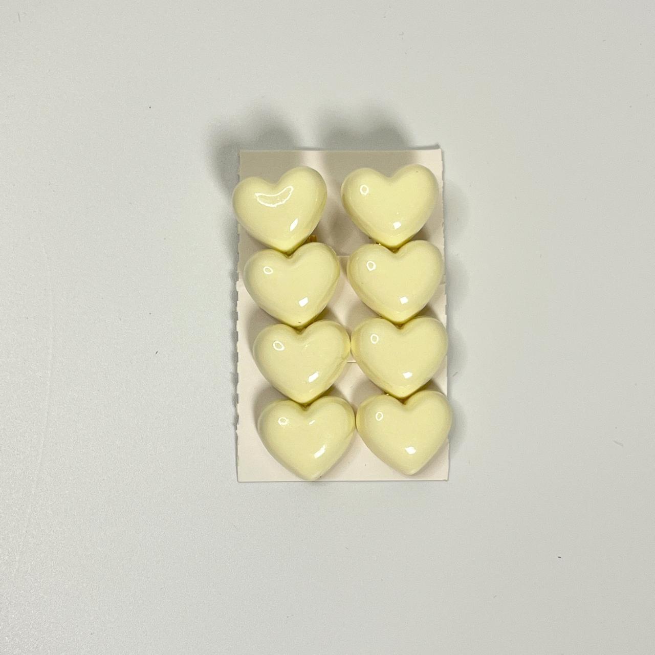 Glossy Heart Hair Clips