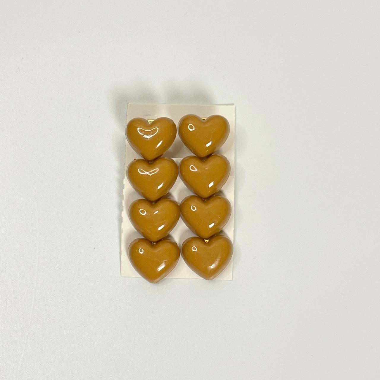 Glossy Heart Hair Clips